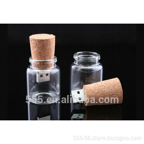 glass bottle usb flash stick 4GB 8GB for promotional gift